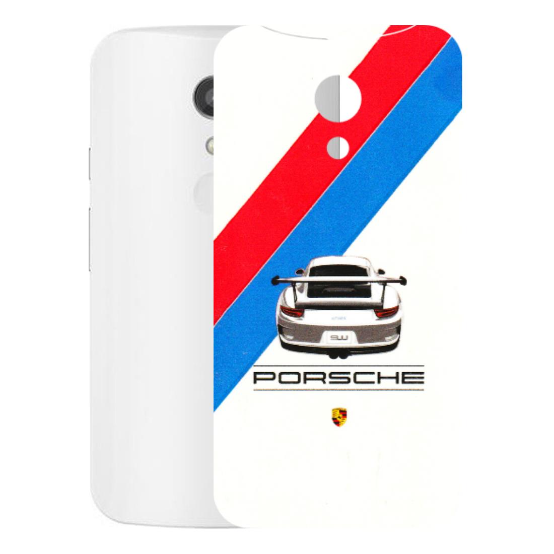 Motorola Phone Skins (All Models) - Porche Car Sober Logo - 3D Embossed Finish (L-248) Motorola Moto G2