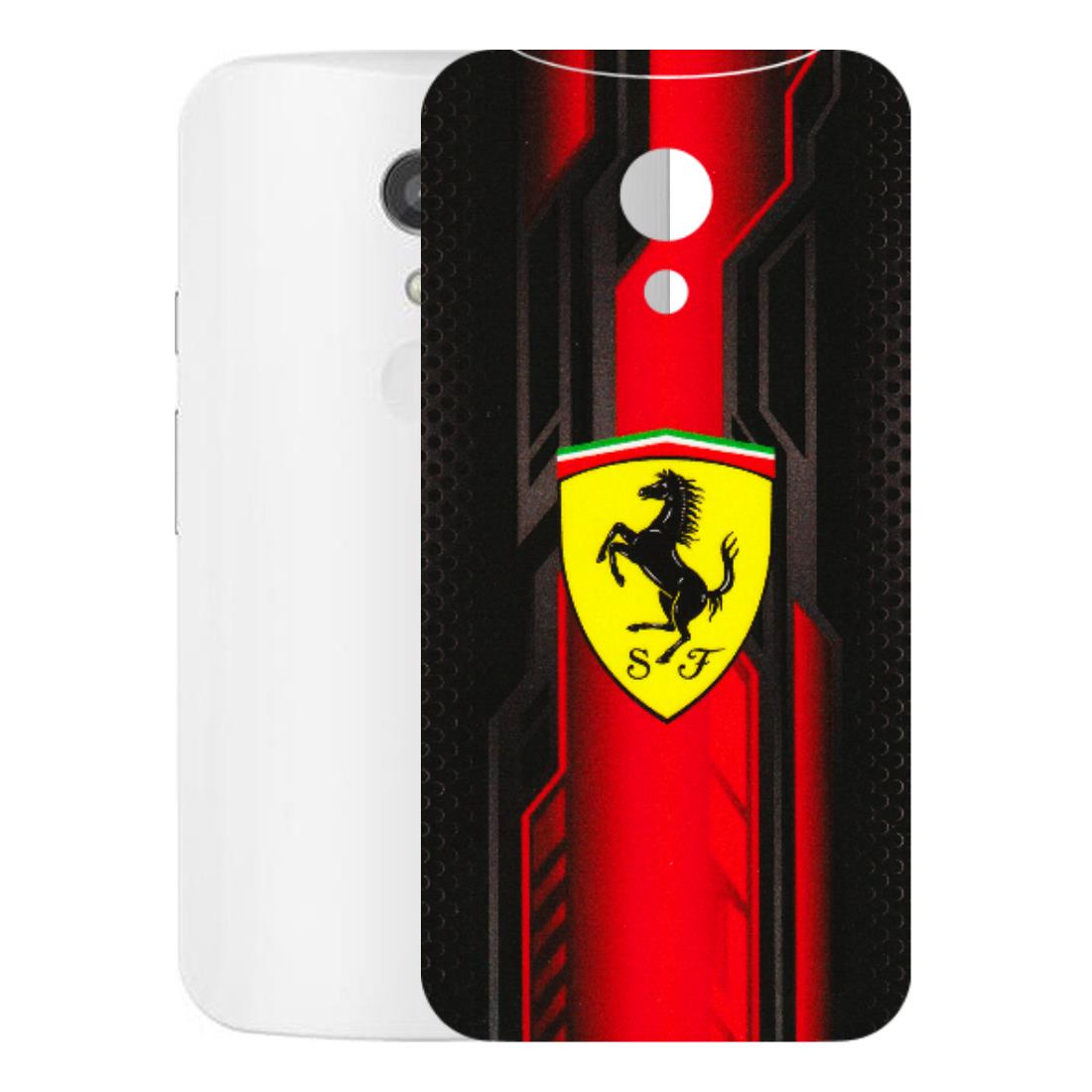 Motorola Phone Skins (All Models) - Black Ferrari Logo - 3D Embossed Finish (L-253) Motorola Moto G2