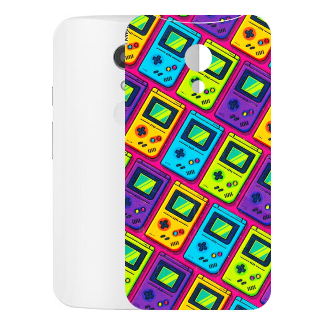 Motorola Phone Skins (All Models) - Gameboy Colourful - 3D Embossed Finish (L-266) Motorola Moto G2