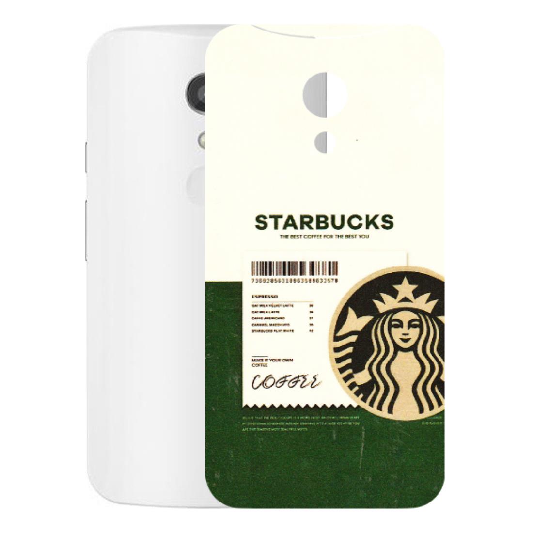 Motorola Phone Skins (All Models) - Starbucks Barcode - 3D Embossed Finish (L-308) Motorola Moto G2