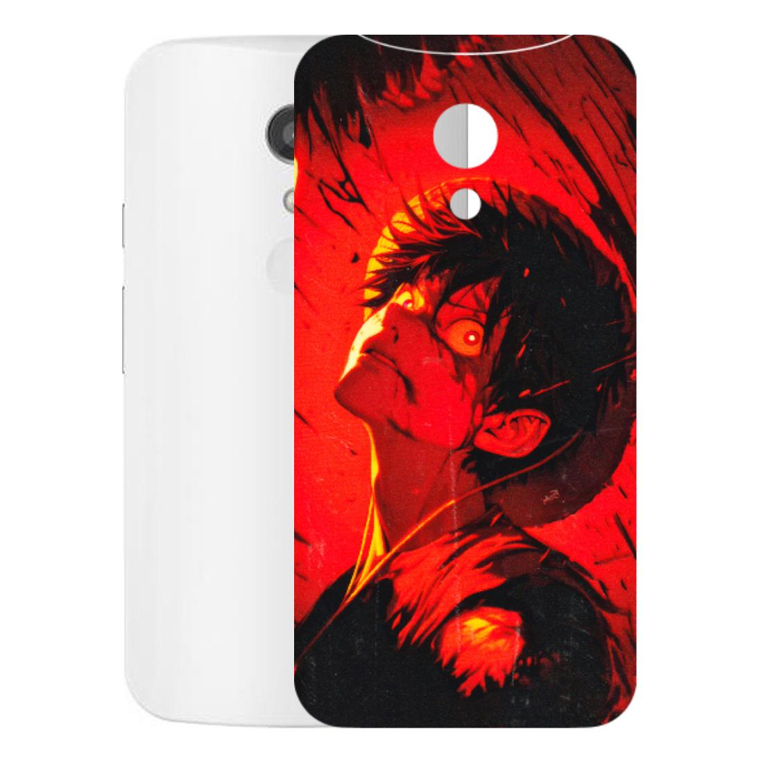Motorola Phone Skins (All Models) - D.Luffy Power Up One Piece Anime - 3D Embossed Finish (L-326) Motorola Moto G2