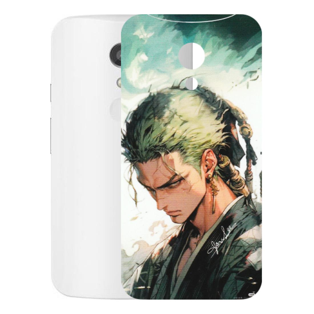 Motorola Phone Skins (All Models) - New Roronoa Zoro One Picece Anime - Matte Finish (M-140) Motorola Moto G2