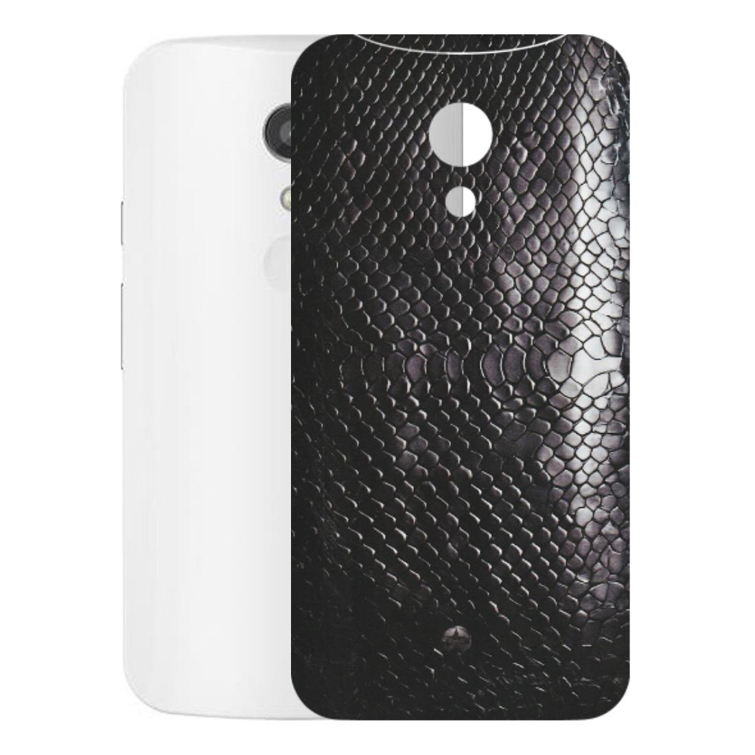 Motorola Phone Skins (All Models) - Black Snack Leather - Matte Finish (M-147) Motorola Moto G2