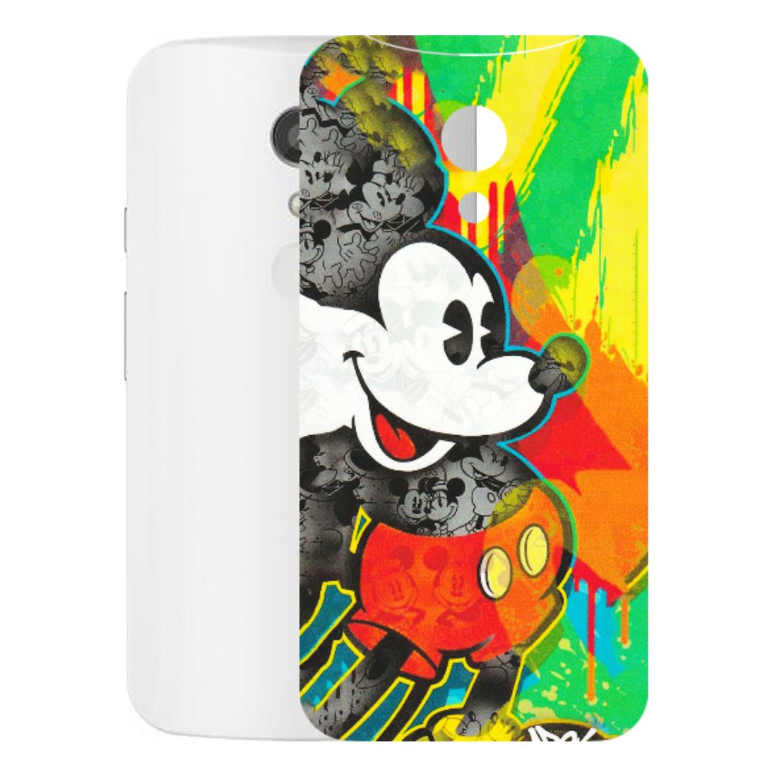 Motorola Phone Skins (All Models) - Multiple Mickey With Colourful Texture - Matte Finish (M-84) Motorola Moto G2