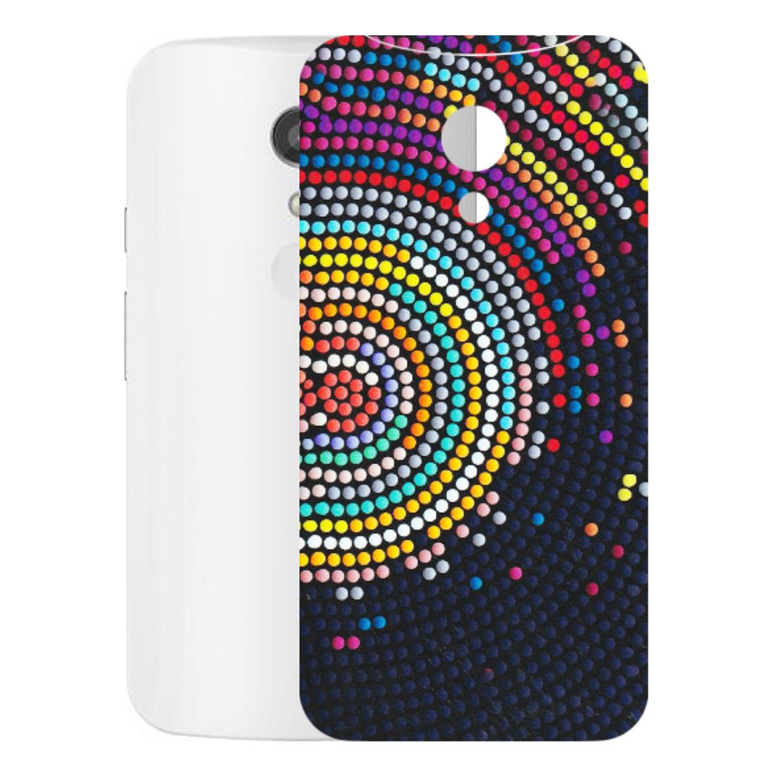 Motorola Phone Skins (All Models) - Rainbow Dot Mandala - Matte Finish (M-97) Motorola Moto G2