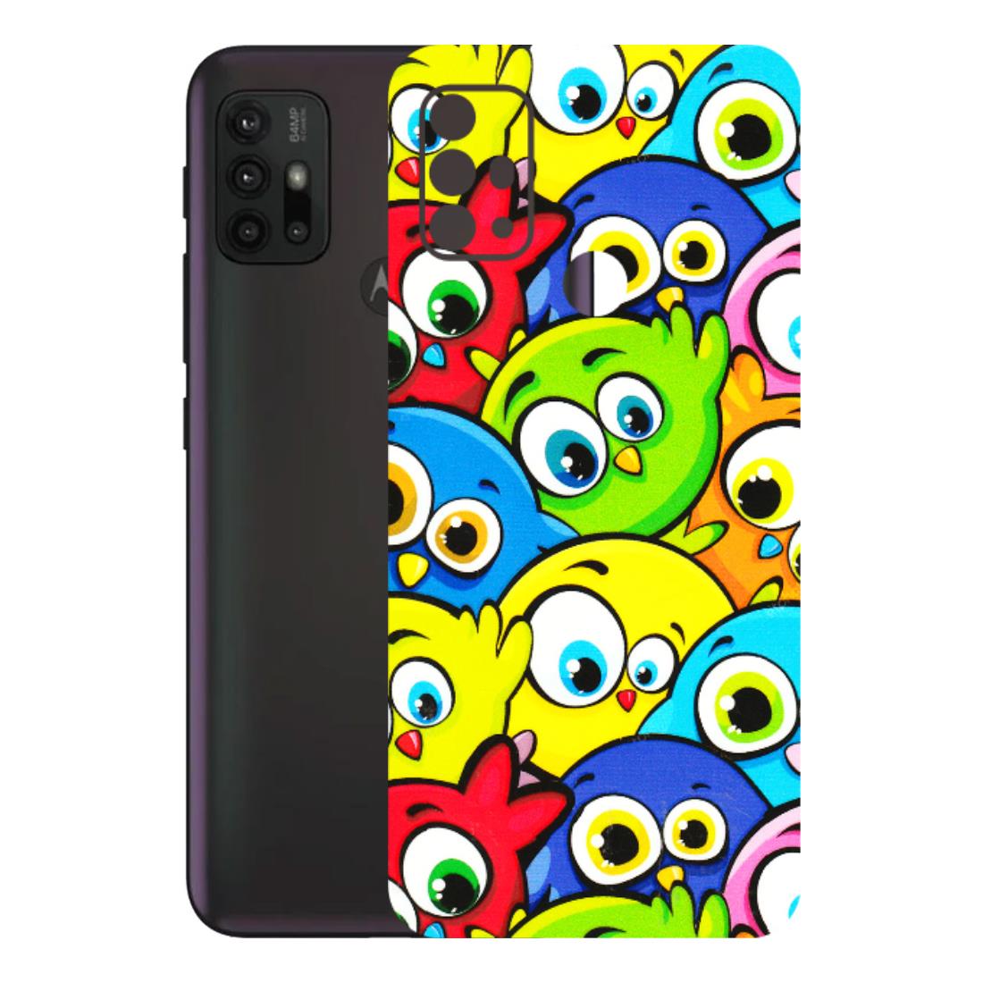 Motorola Phone Skins (All Models) - Cute Fluffy Birds - 3D Embossed Finish (L-213) Motorola Moto G30