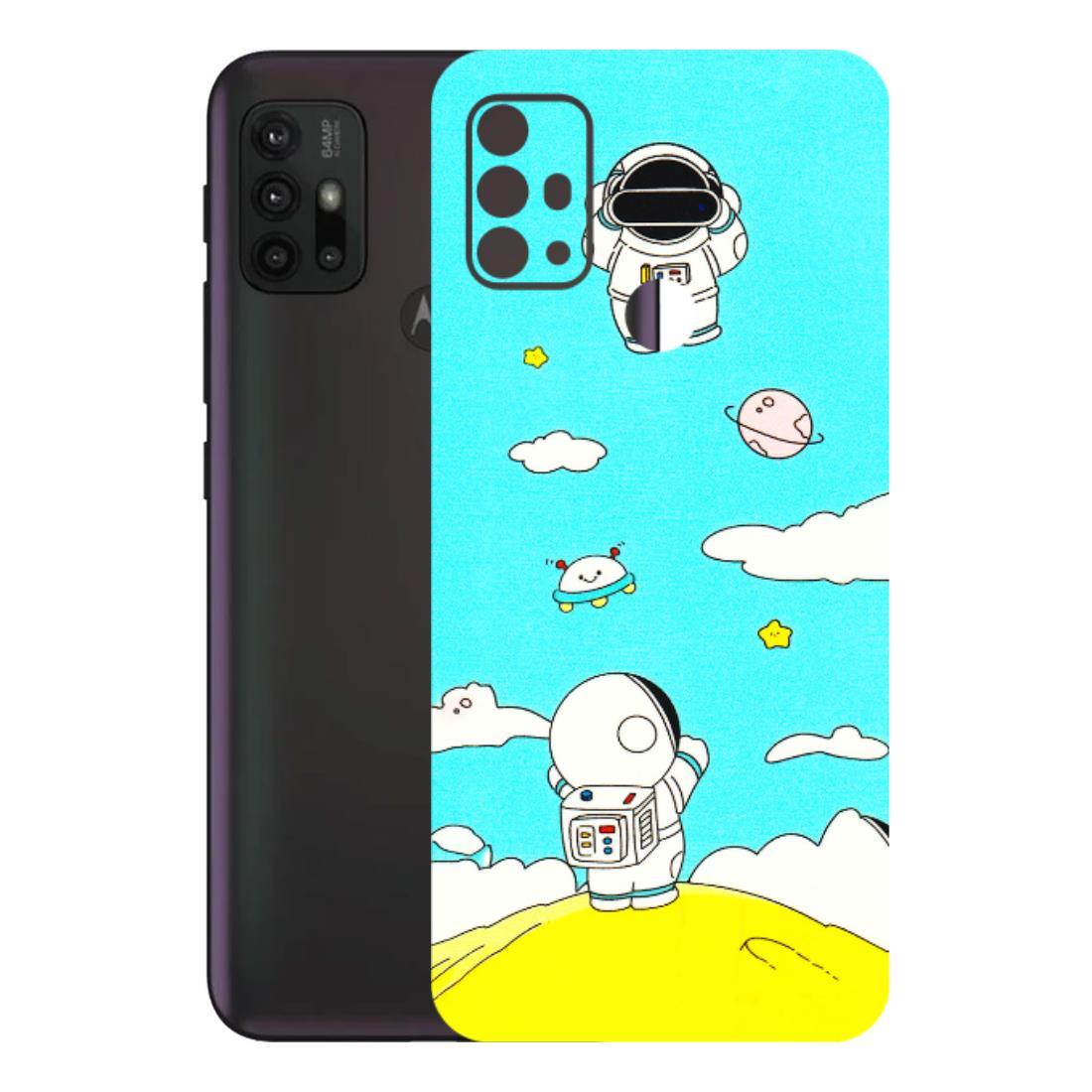 Motorola Phone Skins (All Models) - Blue Skies Astro Float - 3D Embossed Finish (L-230) Motorola Moto G30