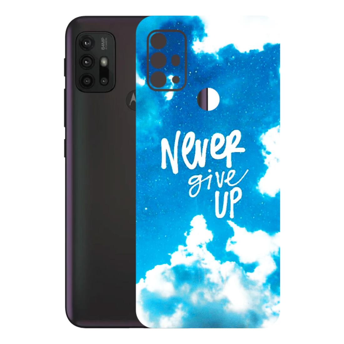 Motorola Phone Skins (All Models) - Never Give Up - 3D Embossed Finish (L-279) Motorola Moto G30