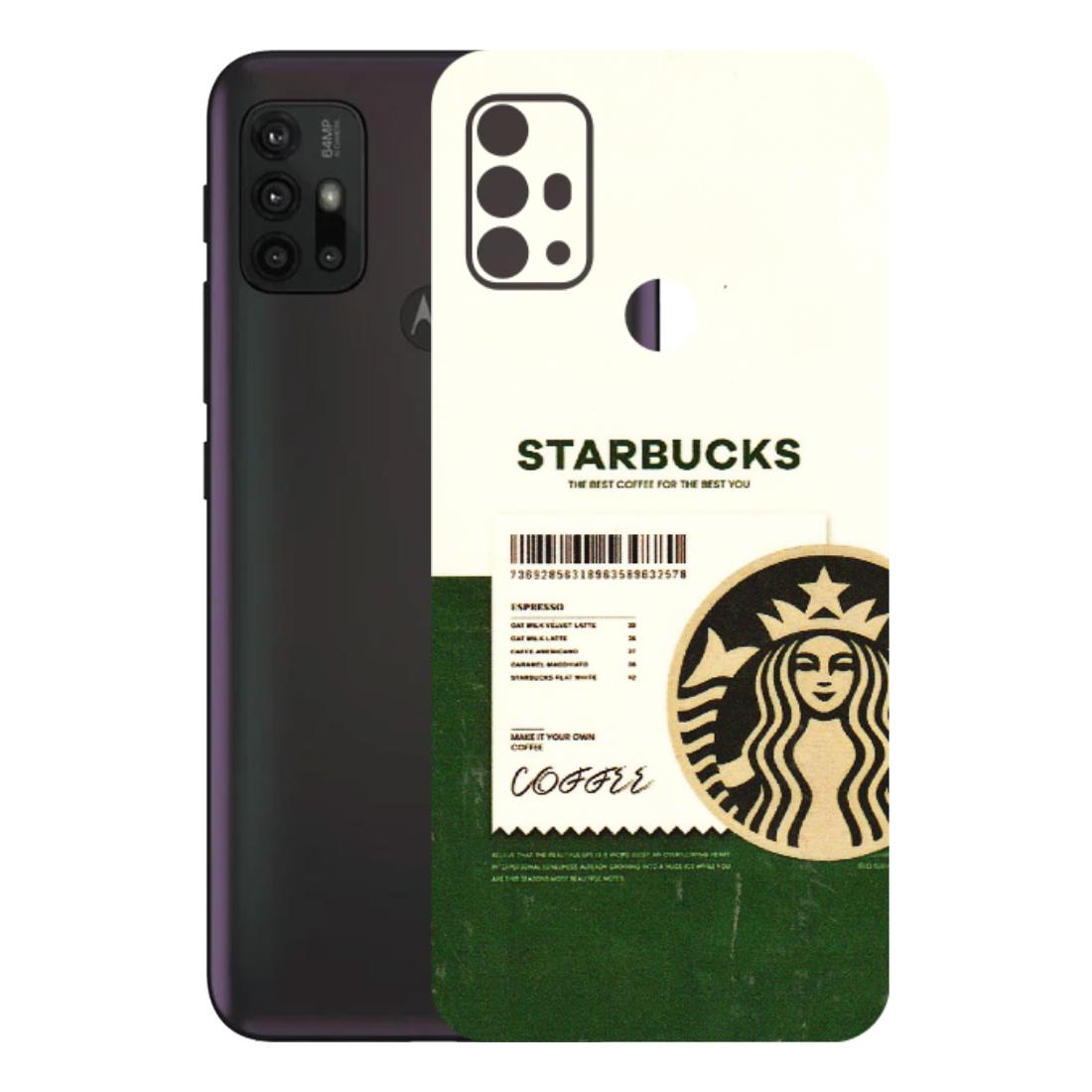 Motorola Phone Skins (All Models) - Starbucks Barcode - 3D Embossed Finish (L-308) Motorola Moto G30