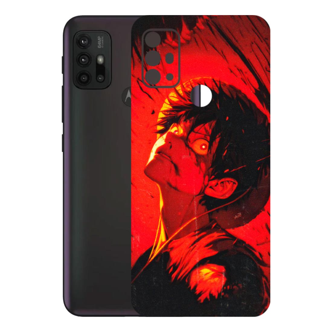 Motorola Phone Skins (All Models) - D.Luffy Power Up One Piece Anime - 3D Embossed Finish (L-326) Motorola Moto G30