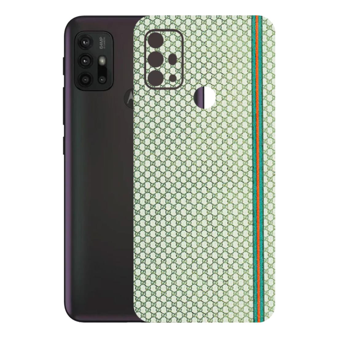 Motorola Phone Skins (All Models) - Gucci Fabric Pattern - 3D Embossed Finish (L-73) Motorola Moto G30