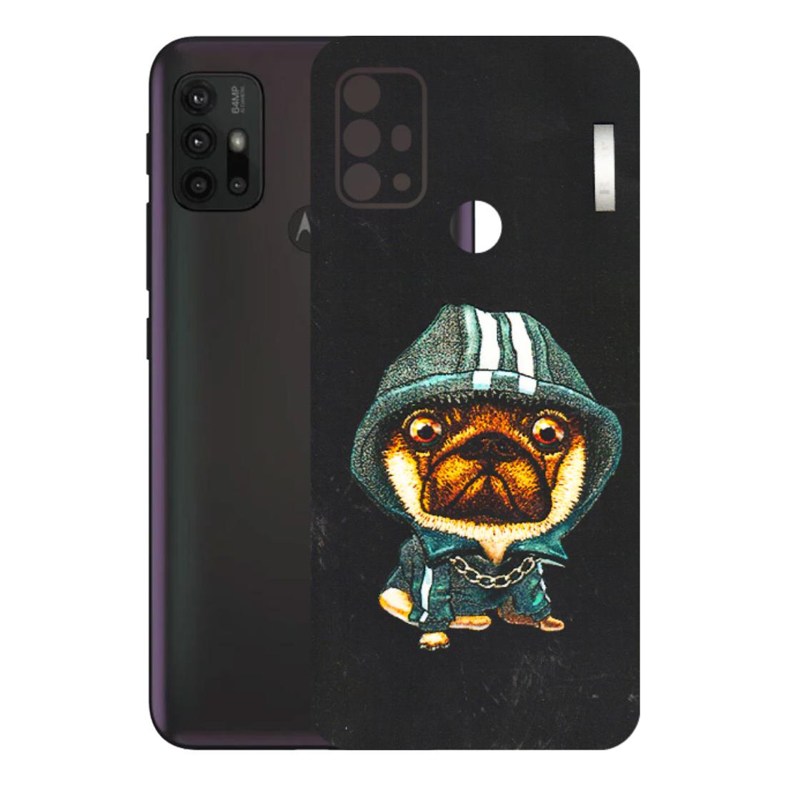 Motorola Phone Skins (All Models) - Puppy N Hoodie - 3D Embossed Finish (L-90) Motorola Moto G30