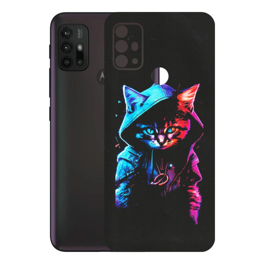 Motorola Phone Skins (All Models) - Cyberpunk Cat - Matte Finish (M-45) Motorola Moto G30