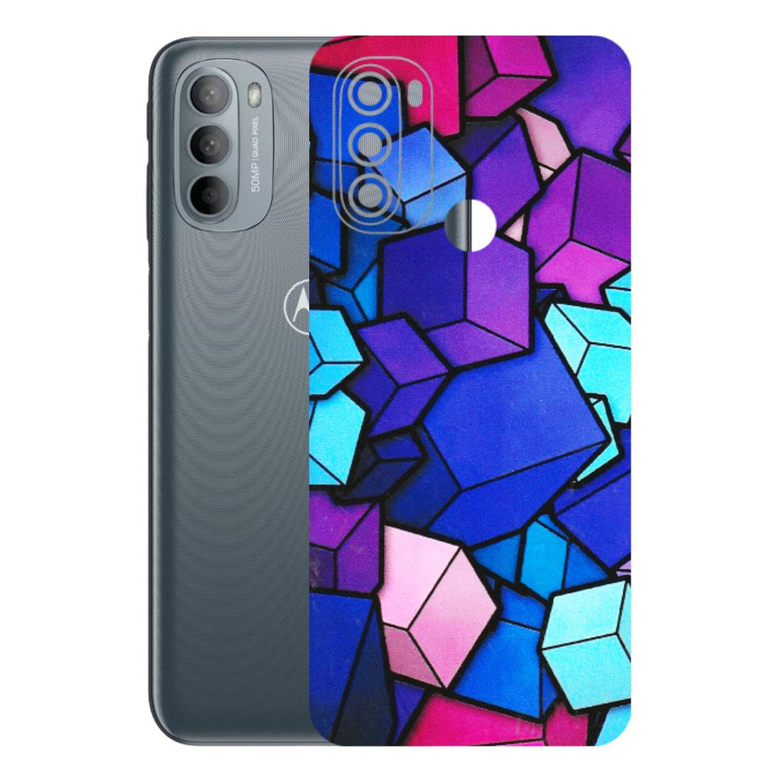 Motorola Phone Skins (All Models) - Cube Doodle - 3D Embossed Finish (L-141) Motorola Moto G31