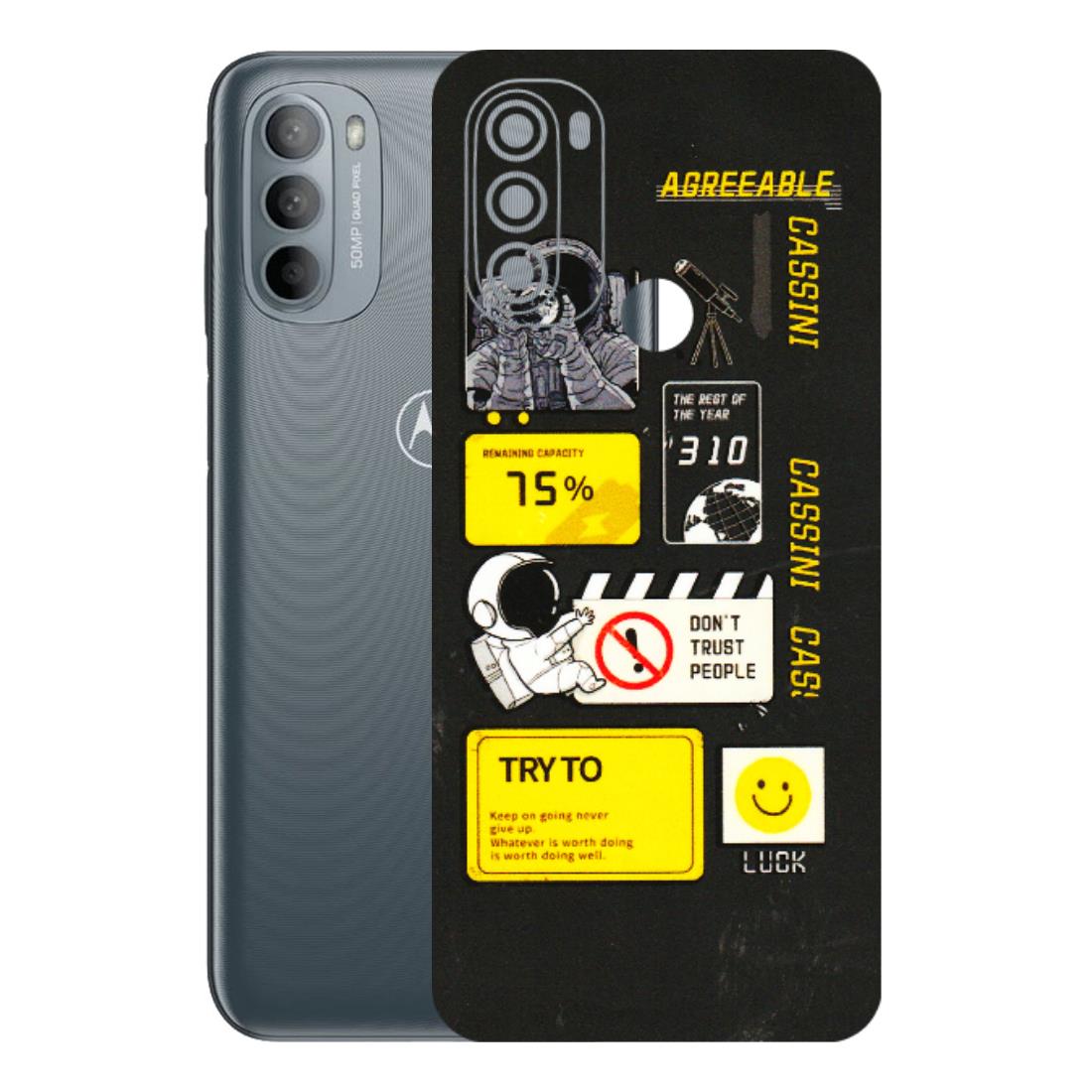 Motorola Phone Skins (All Models) - Black Cassini - 3D Embossed Finish (L-161) Motorola Moto G31