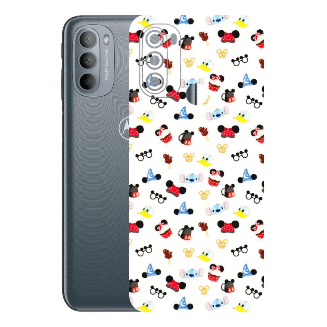 Motorola Phone Skins (All Models) - Minnie Mouse & Donald Doodles s - 3D Embossed Finish (L-194) Motorola Moto G31