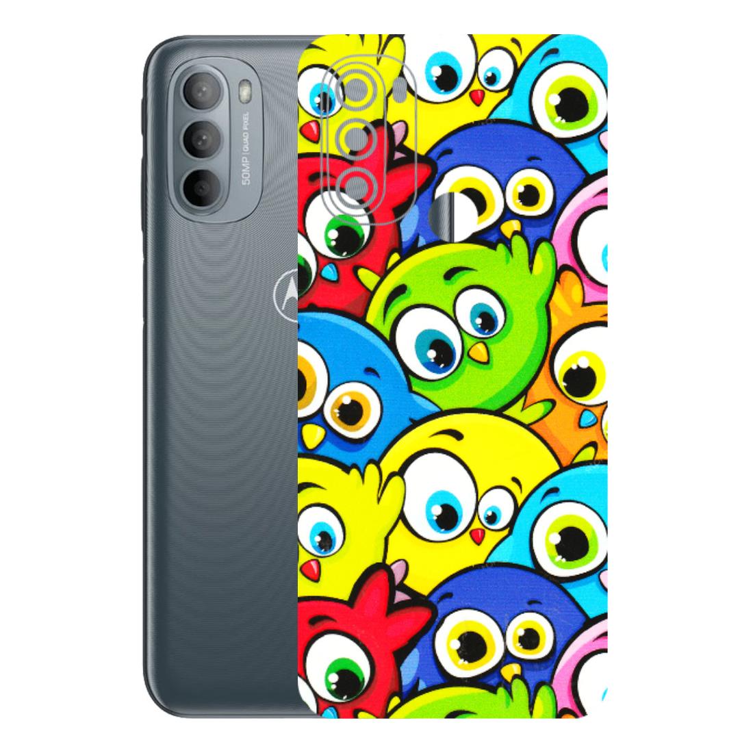 Motorola Phone Skins (All Models) - Cute Fluffy Birds - 3D Embossed Finish (L-213) Motorola Moto G31