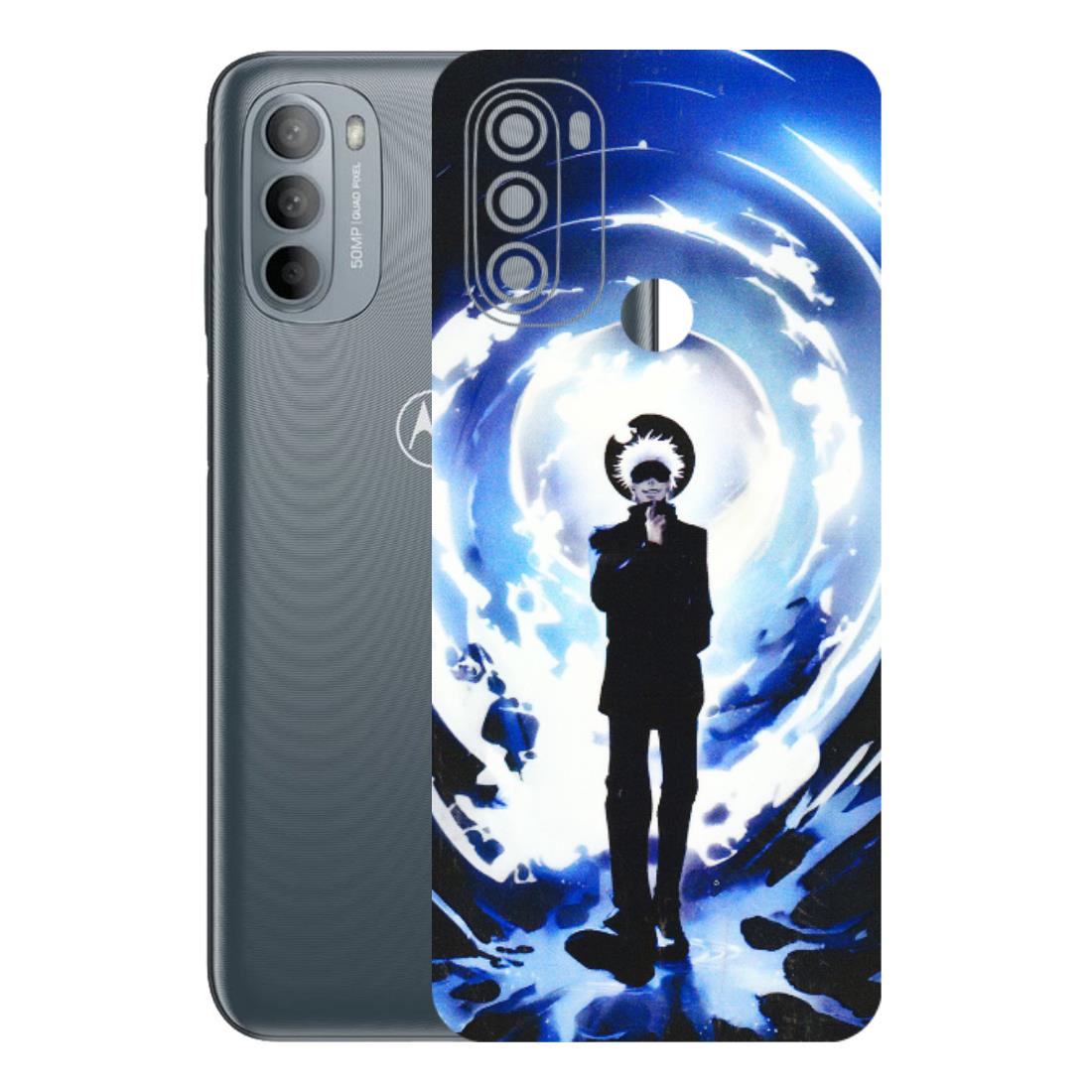 Motorola Phone Skins (All Models) - Satoru Gojo Dark Blue - 3D Embossed Finish (L-235) Motorola Moto G31