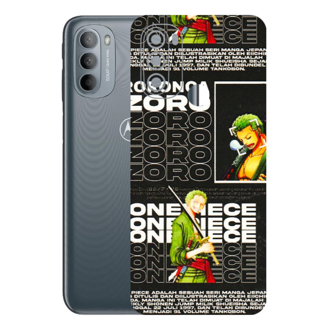 Motorola Phone Skins (All Models) - One Piece Zoro - 3D Embossed Finish (L-250) Motorola Moto G31