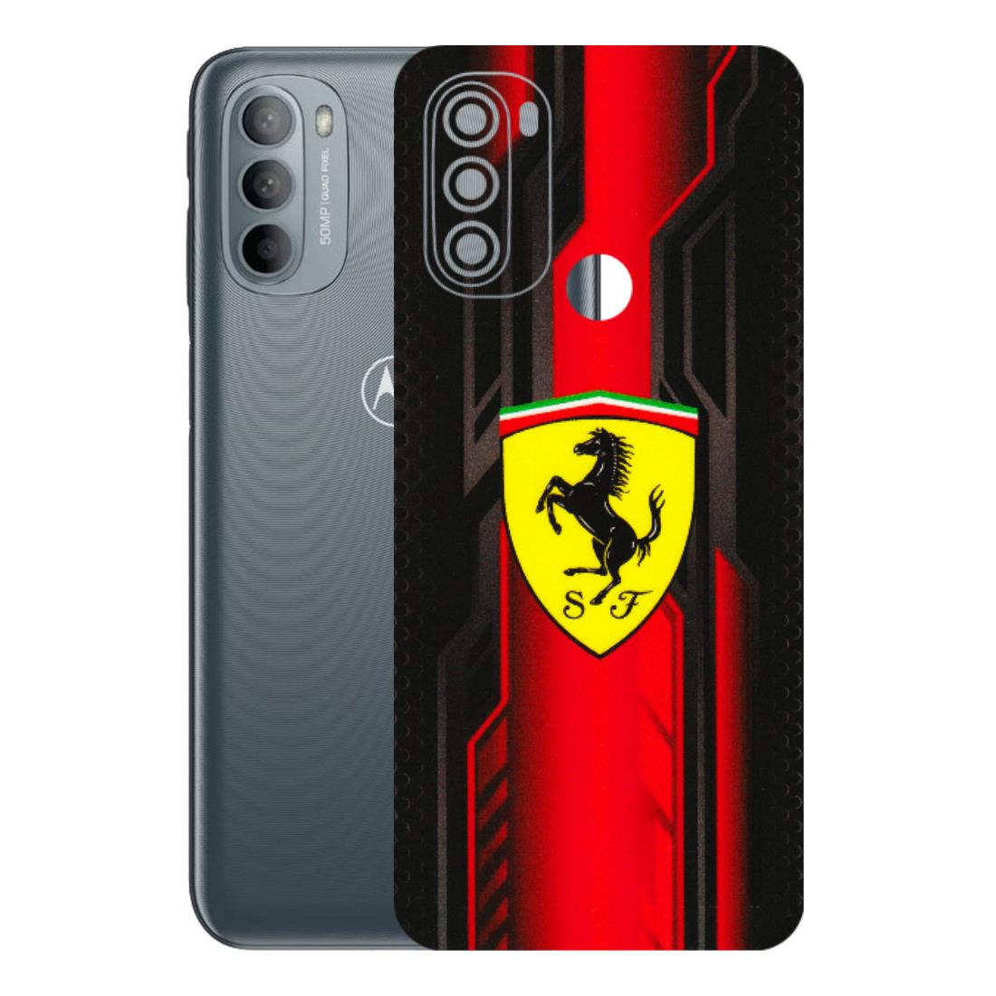 Motorola Phone Skins (All Models) - Black Ferrari Logo - 3D Embossed Finish (L-253) Motorola Moto G31