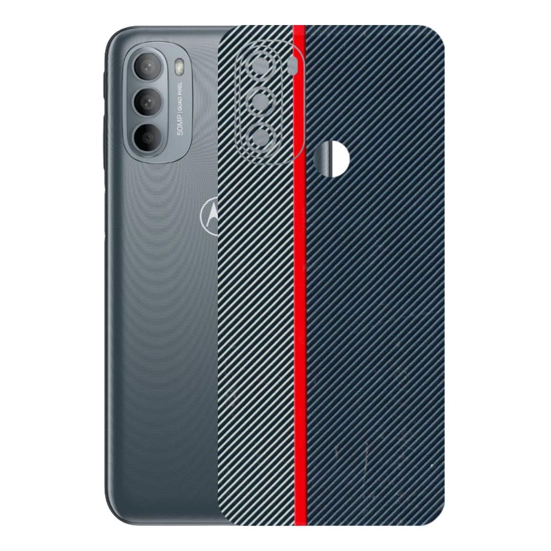 Motorola Phone Skins (All Models) - Blue Sober Lines - 3D Embossed Finish (L-305) Motorola Moto G31