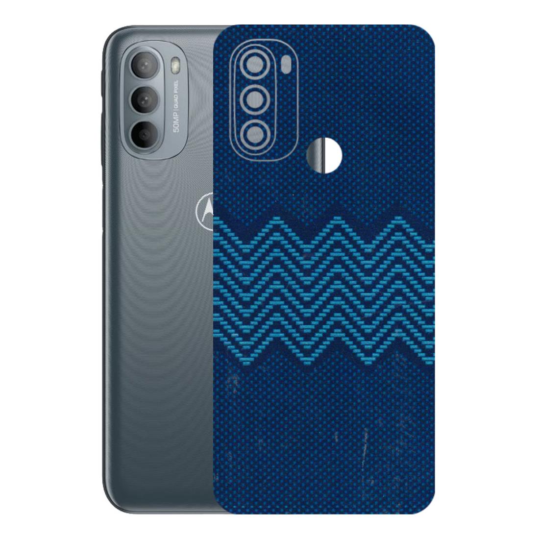 Motorola Phone Skins (All Models) - Blue Sober Waves - 3D Embossed Finish (L-306) Motorola Moto G31