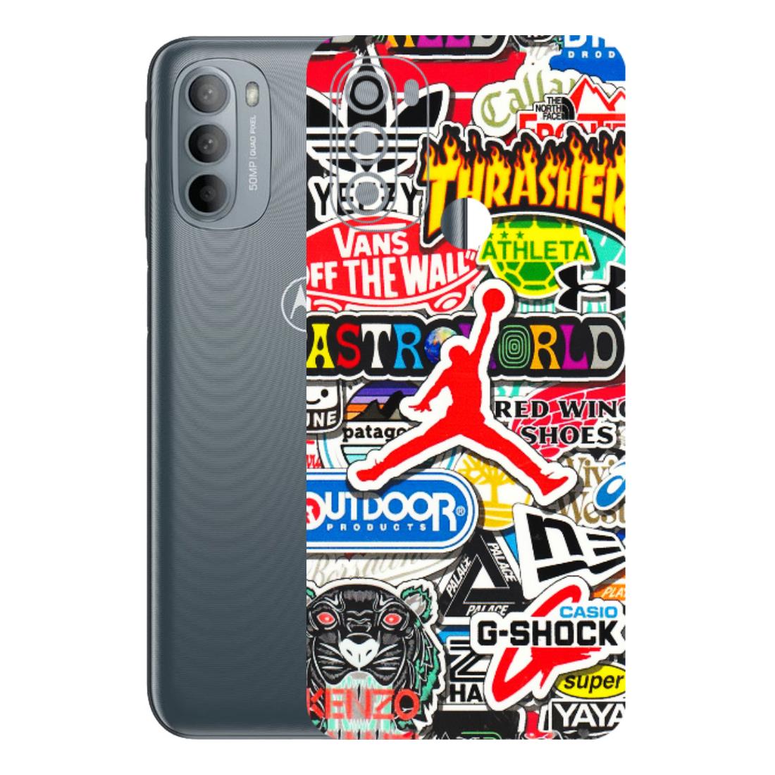 Motorola Phone Skins (All Models) - Multi Brands Sticker Graffiti - 3D Embossed Finish (L-37) Motorola Moto G31