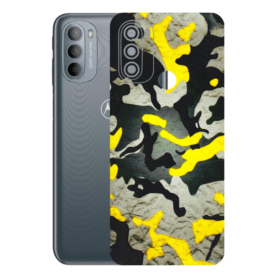 Motorola Phone Skins (All Models) - Yellow Camouflage - 3D Embossed Finish (L-61) Motorola Moto G31