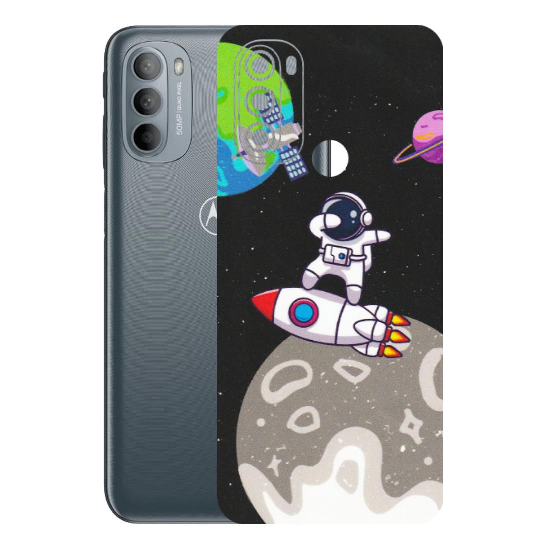 Motorola Phone Skins (All Models) - Astronaut Vibing Toon Running - Matte Finish (M-39) Motorola Moto G31