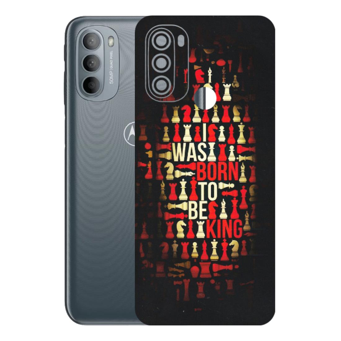 Motorola Phone Skins (All Models) - Born To Be King - Matte Finish (M-73) Motorola Moto G31