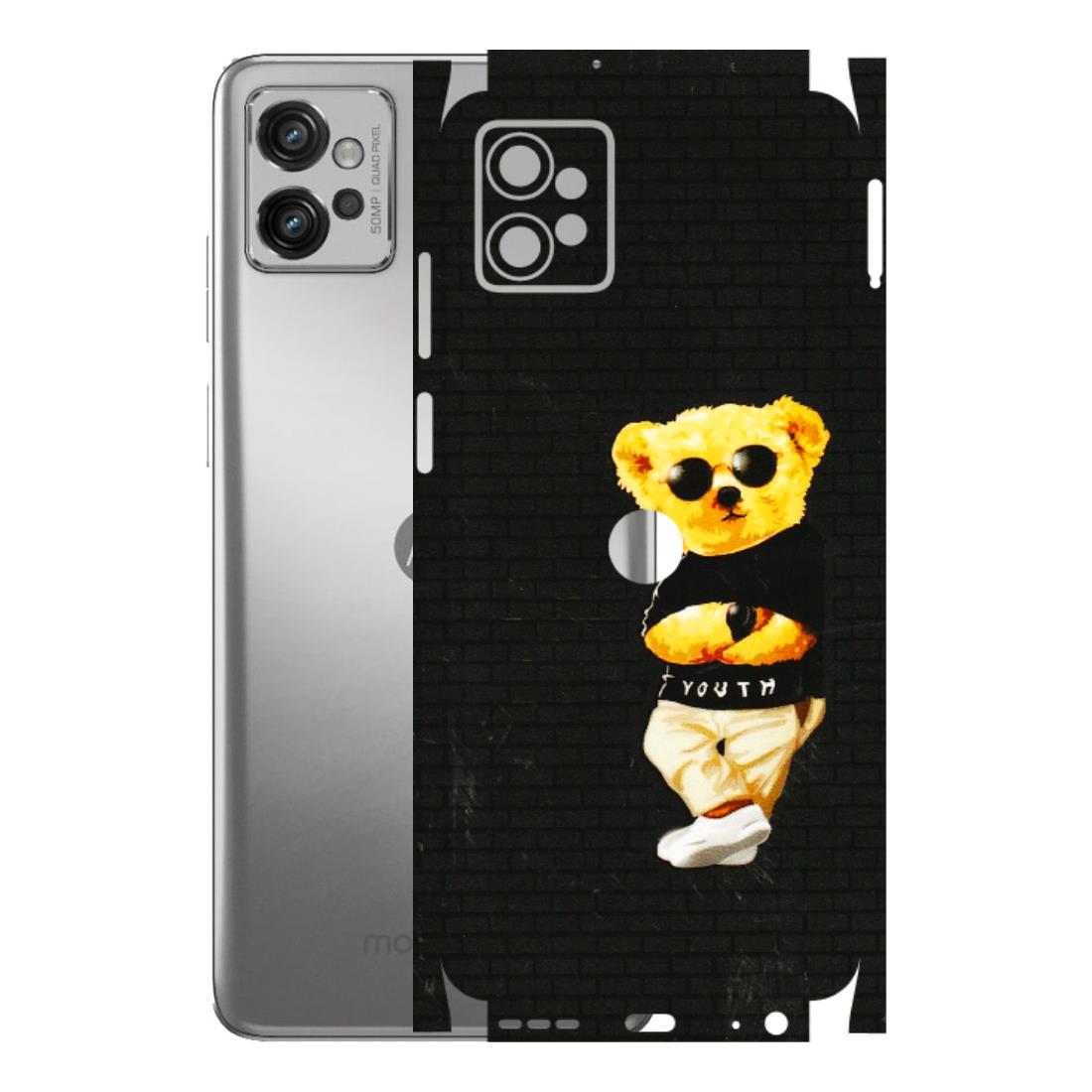 Motorola Phone Skins (All Models) - Classy Teddy Bear - 3D Embossed Finish (L-116) Motorola Moto G32