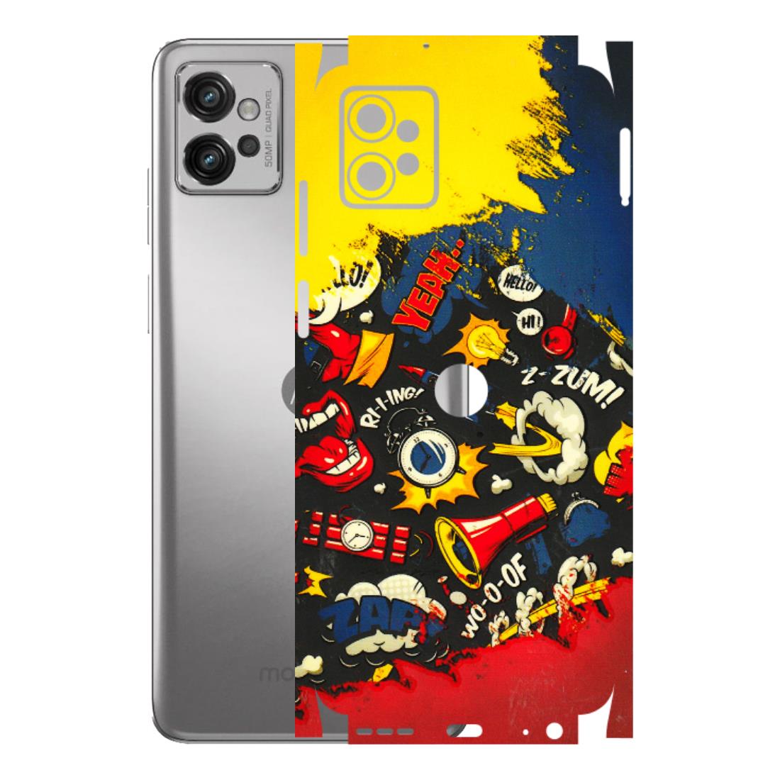 Motorola Phone Skins (All Models) - Pacific Doodle Art - 3D Embossed Finish (L-120) Motorola Moto G32
