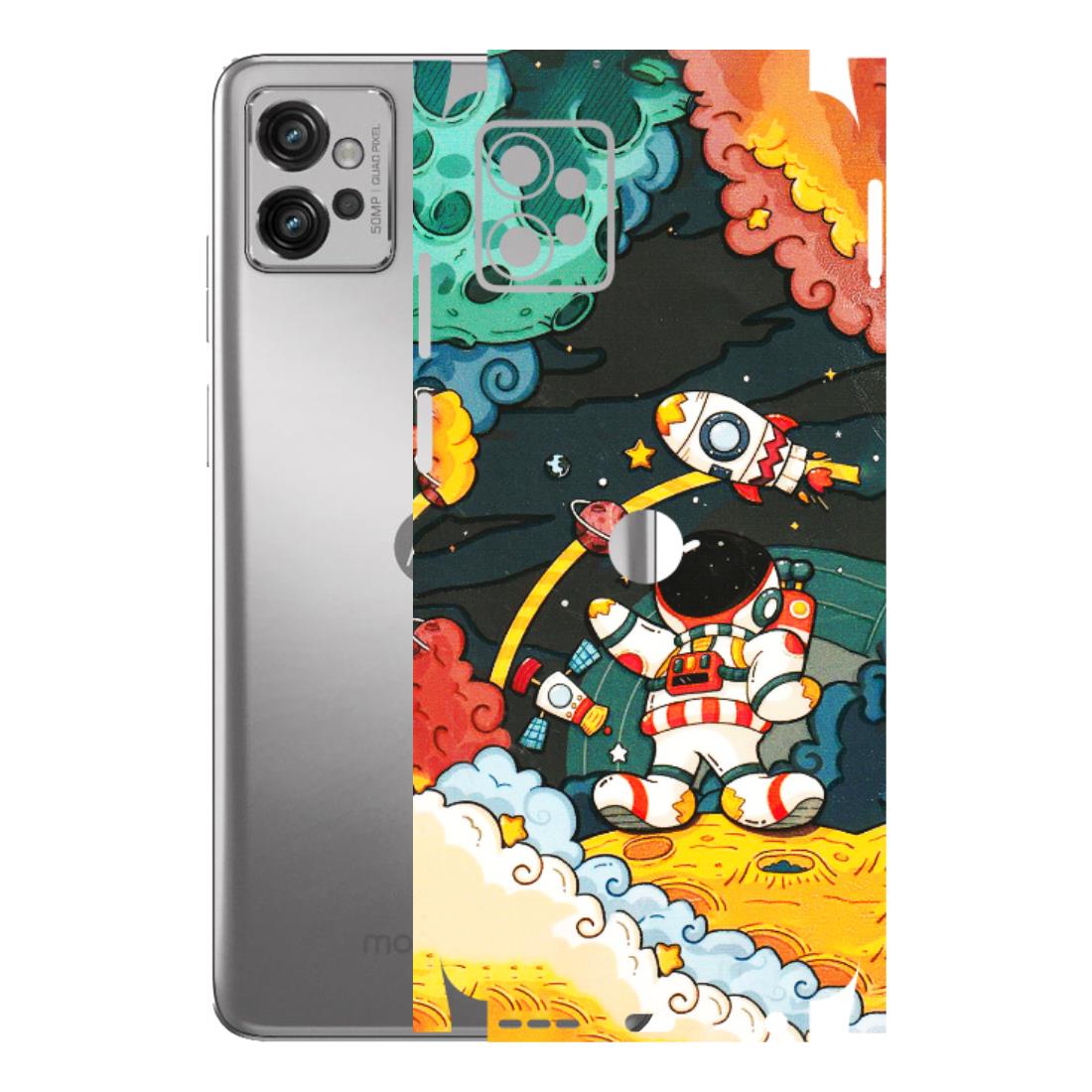 Motorola Phone Skins (All Models) - Astronauts & Spaceship - 3D Embossed Finish (L-145) Motorola Moto G32