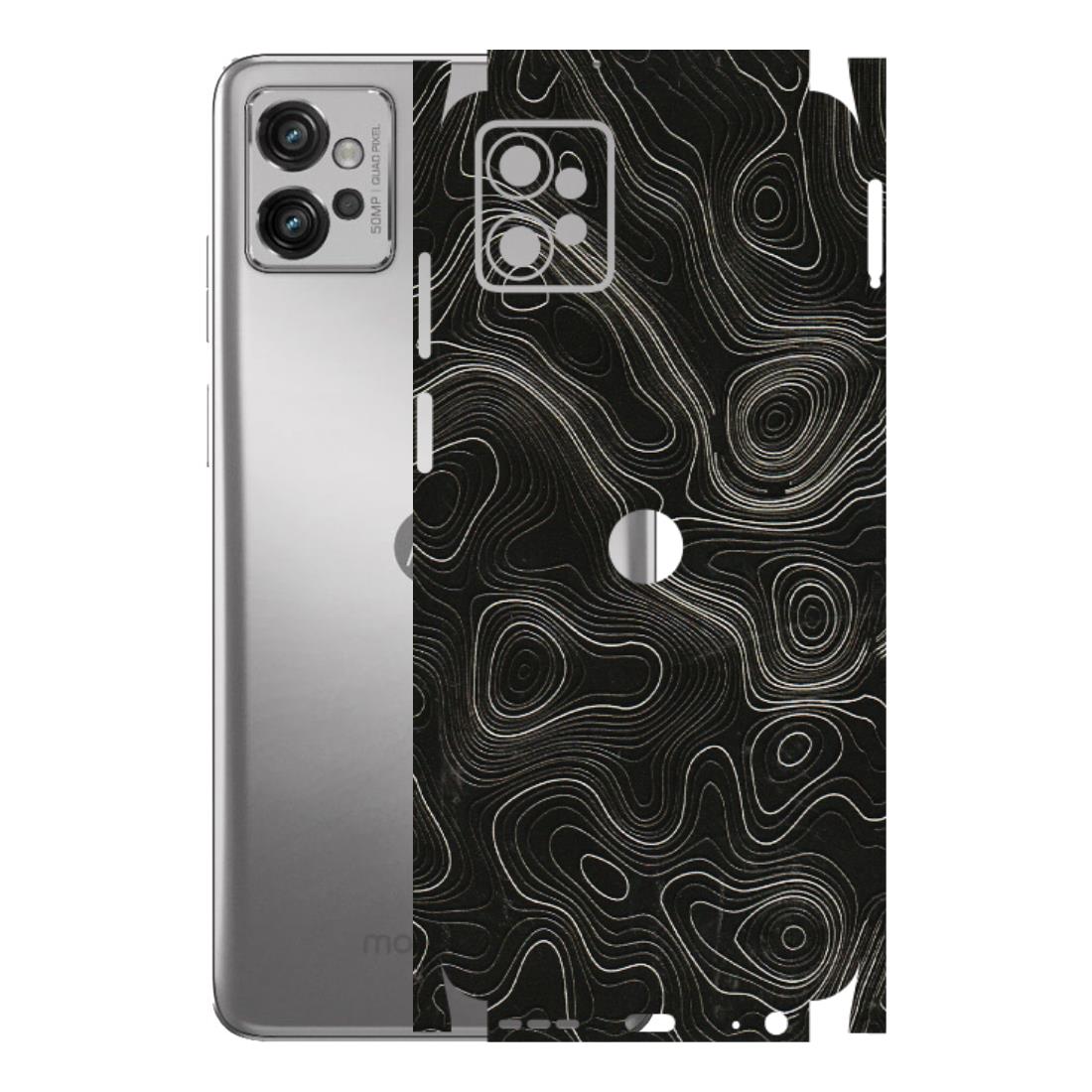 Motorola Phone Skins (All Models) - Black Swirl - 3D Embossed Finish (L-196) Motorola Moto G32