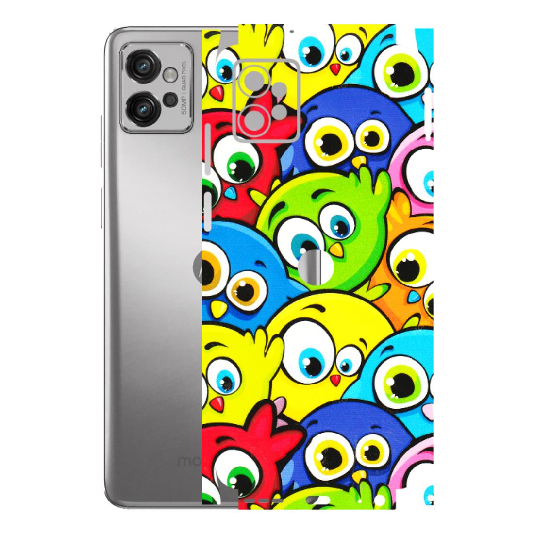 Motorola Phone Skins (All Models) - Cute Fluffy Birds - 3D Embossed Finish (L-213) Motorola Moto G32