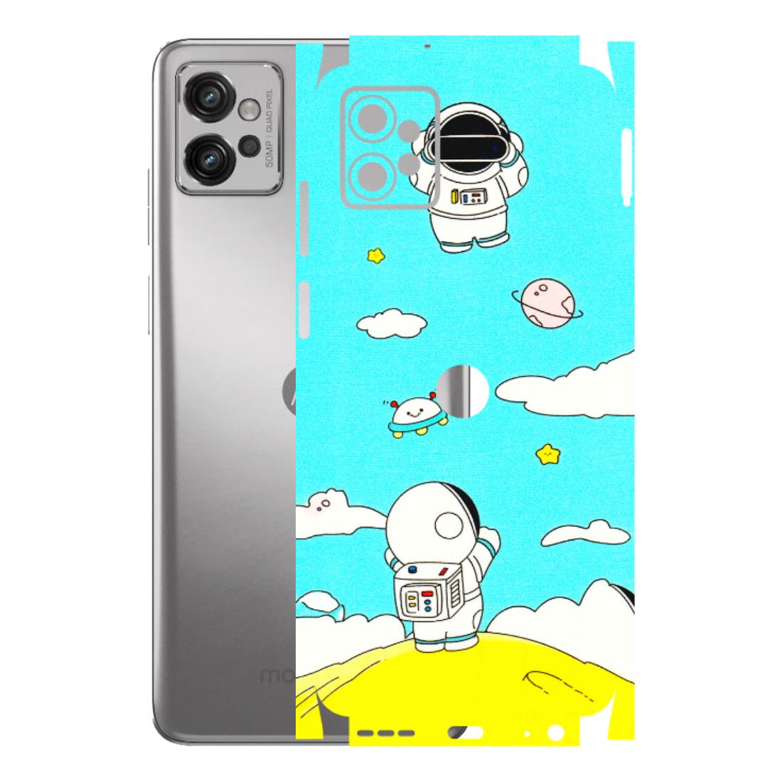 Motorola Phone Skins (All Models) - Blue Skies Astro Float - 3D Embossed Finish (L-230) Motorola Moto G32