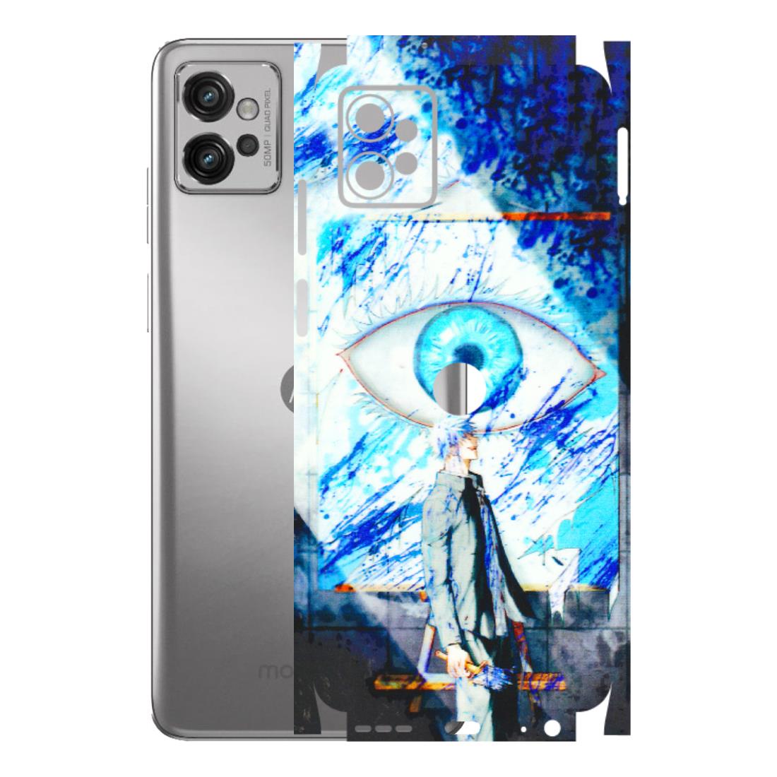 Motorola Phone Skins (All Models) - Anime Sea Blue Eye - 3D Embossed Finish (L-318) Motorola Moto G32