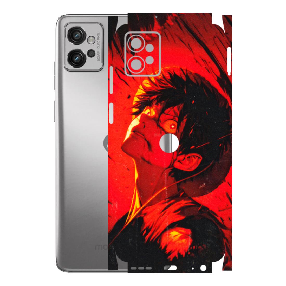 Motorola Phone Skins (All Models) - D.Luffy Power Up One Piece Anime - 3D Embossed Finish (L-326) Motorola Moto G32