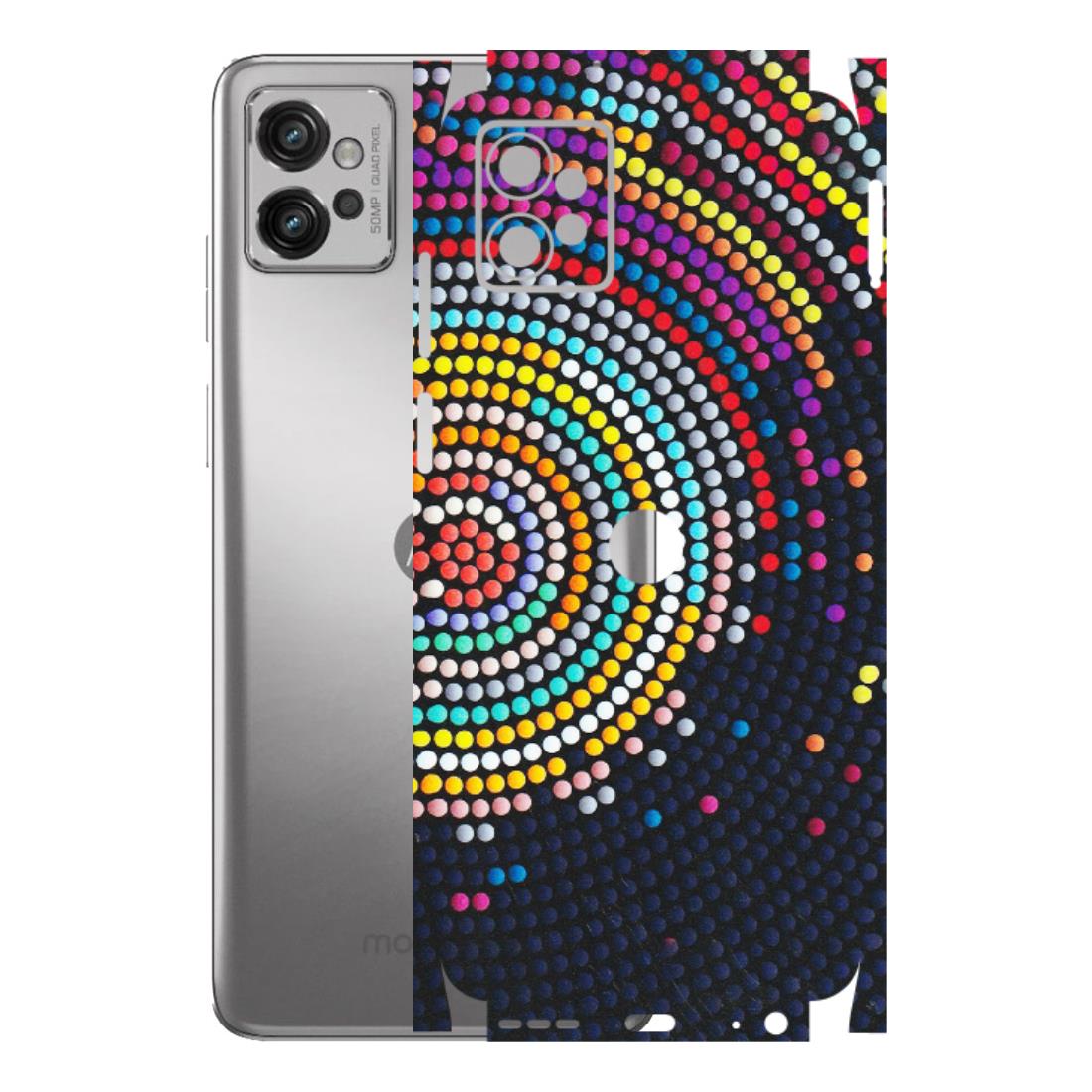 Motorola Phone Skins (All Models) - Rainbow Dot Mandala - Matte Finish (M-97) Motorola Moto G32