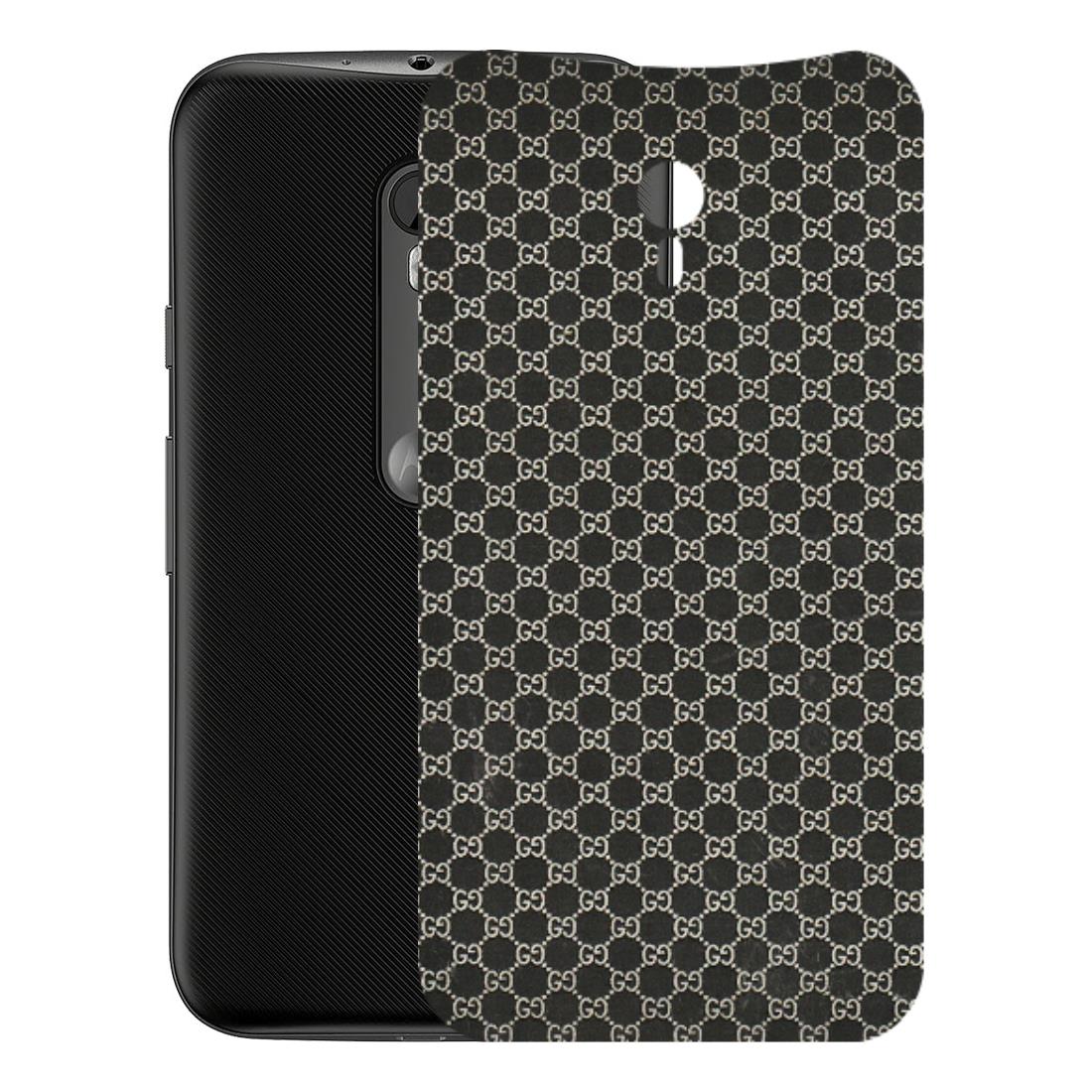 Motorola Phone Skins (All Models) - Black G Print - 3D Embossed Finish (L-109) Motorola Moto G3