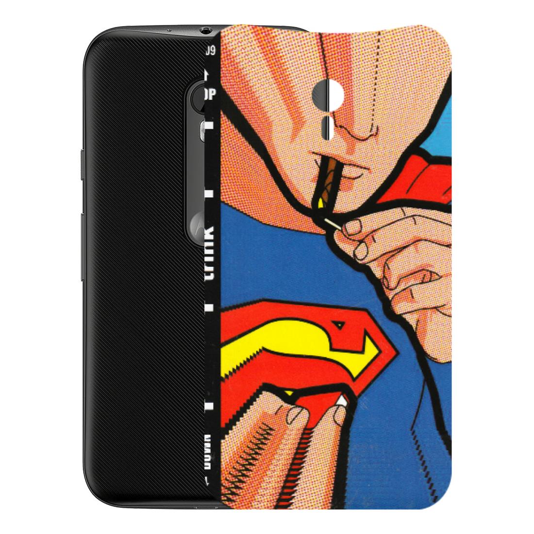 Motorola Phone Skins (All Models) - Superman Sutta - 3D Embossed Finish (L-130) Motorola Moto G3