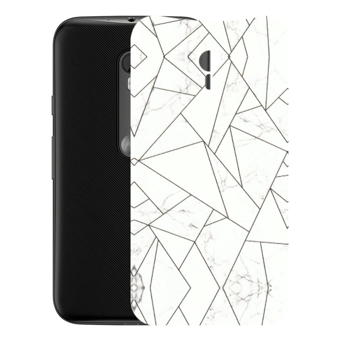 Motorola Phone Skins (All Models) - Luxury White Marble Effect - 3D Embossed Finish (L-168) Motorola Moto G3