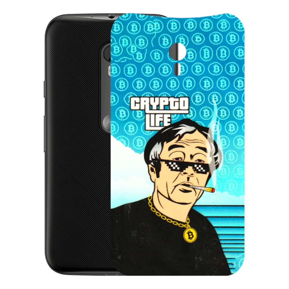 Motorola Phone Skins (All Models) - Crypto Thug Life - 3D Embossed Finish (L-179) Motorola Moto G3