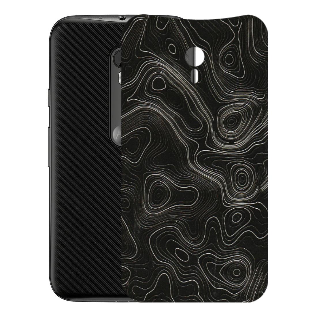 Motorola Phone Skins (All Models) - Black Swirl - 3D Embossed Finish (L-196) Motorola Moto G3