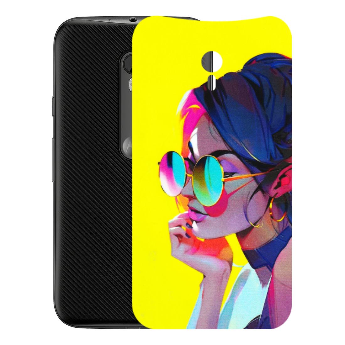 Motorola Phone Skins (All Models) - Bold Stylish Girl - 3D Embossed Finish (L-222) Motorola Moto G3
