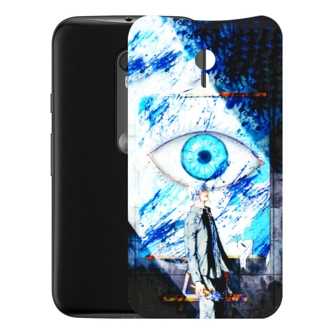 Motorola Phone Skins (All Models) - Gojo Satoru evil eye - 3D Embossed Finish (L-239) Motorola Moto G3