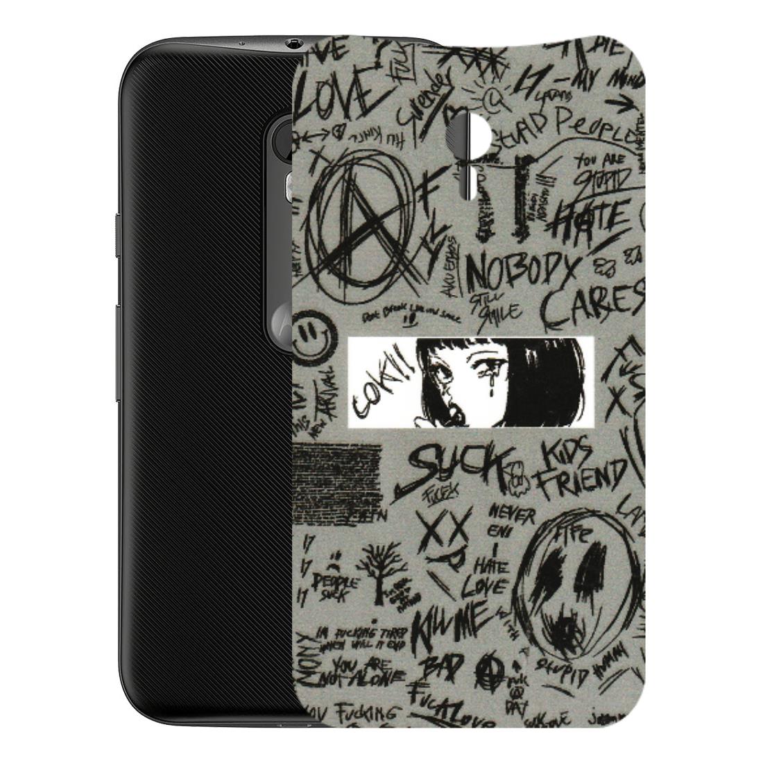 Motorola Phone Skins (All Models) - Never Have Love Anime - 3D Embossed Finish (L-260) Motorola Moto G3