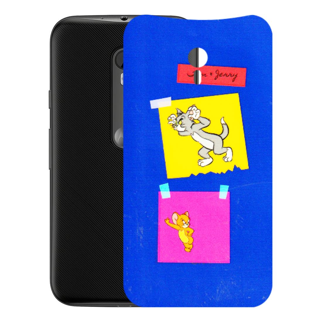 Motorola Phone Skins (All Models) - Tom N Jerry Sticky Notes - 3D Embossed Finish (L-88) Motorola Moto G3