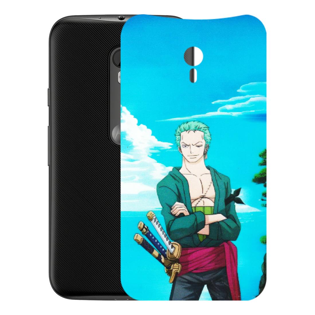 Motorola Phone Skins (All Models) - Cool Swordman Zoro Anime - Matte Finish (M-143) Motorola Moto G3