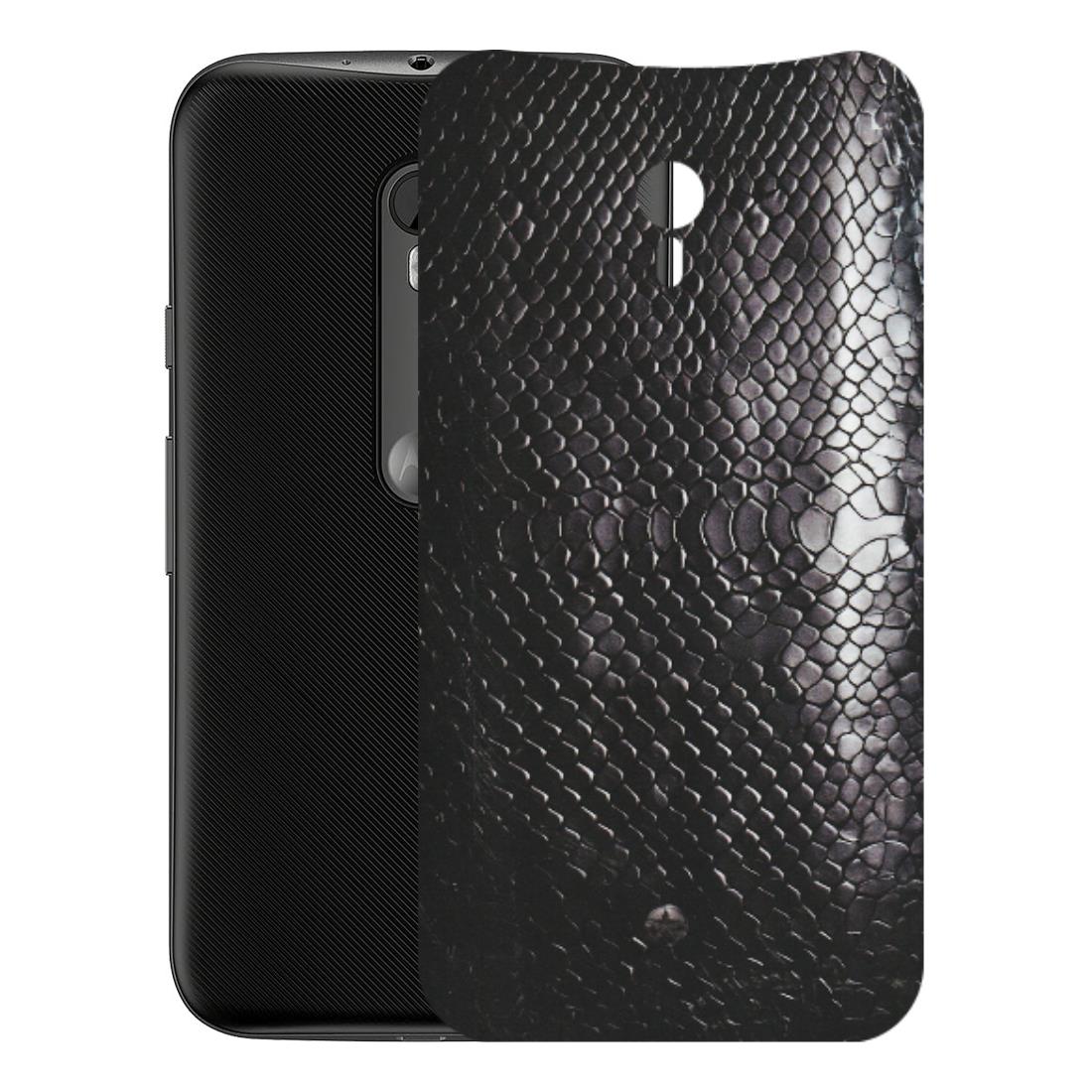 Motorola Phone Skins (All Models) - Black Snack Leather - Matte Finish (M-147) Motorola Moto G3